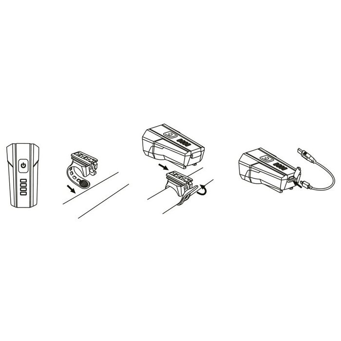 LYNX Koplamp USB High Power Max 70 Lux