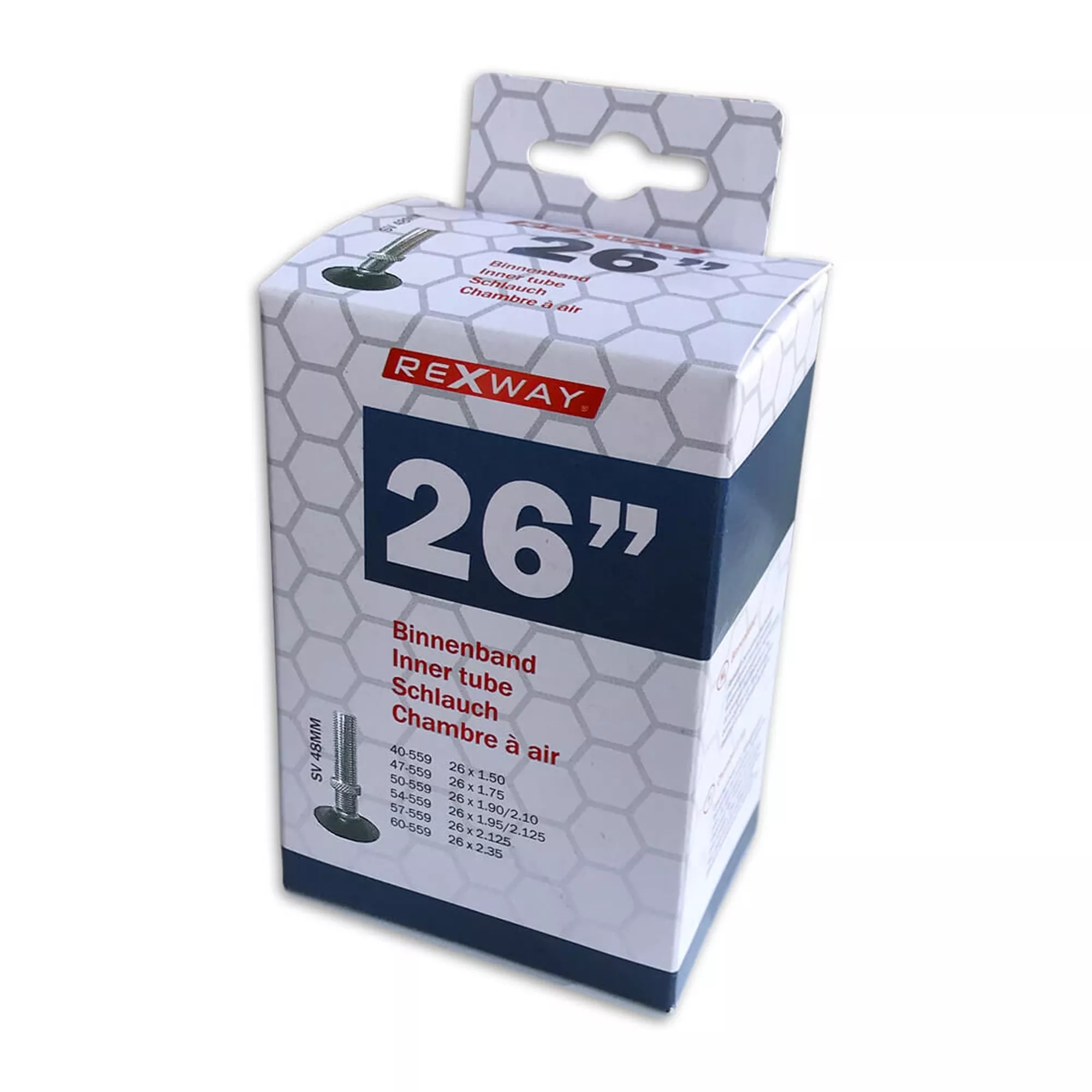 REXWAY Fiets binnenband - Maat 26 Inch - Auto Ventiel