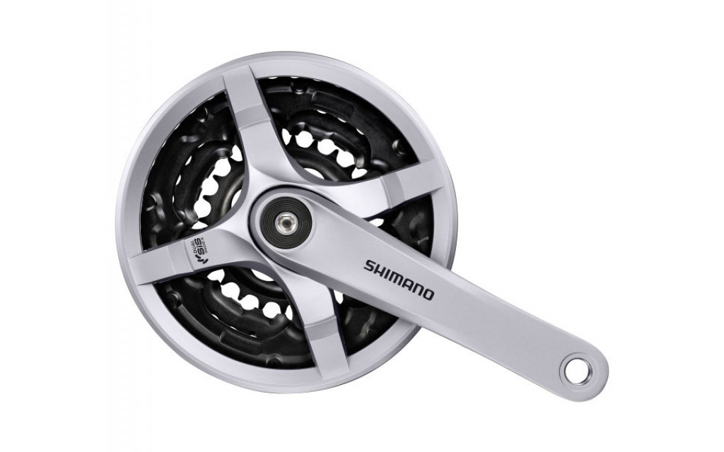 Shimano Crankstel Shimano FC-TY501 6/7/8 speed 170mm 42x34x24T met kettingscherm - zilver