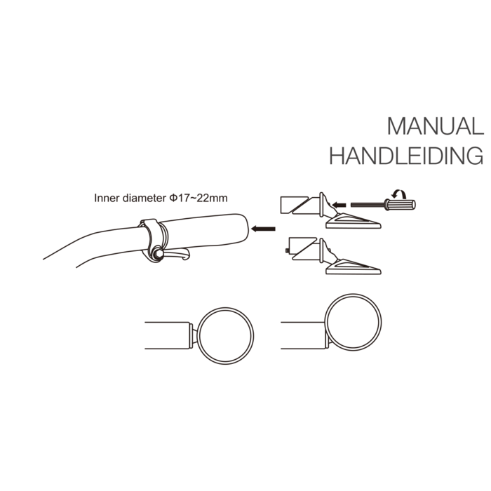 LYNX Lynx Fietsspiegel - Ø47mm - Bevestiging: stuuruiteinde - 360° Draaibaar