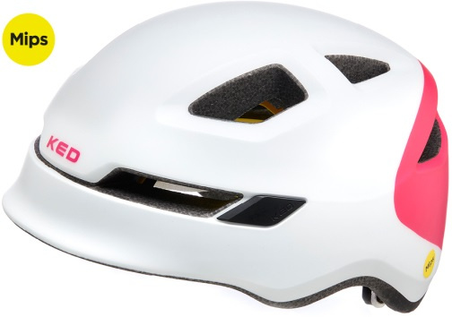 KED Fietshelm KED Pop Mips - medium (52-56 cm) - white magenta