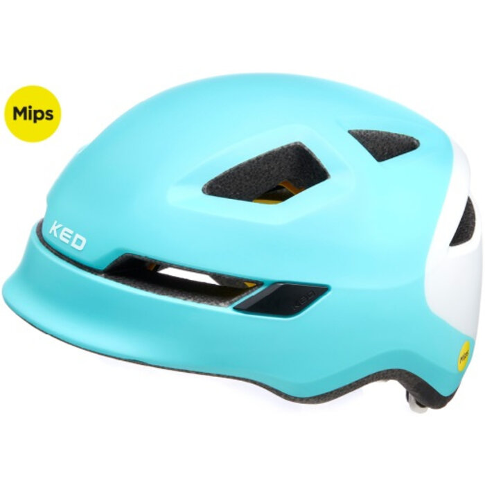 KED Fietshelm KED Pop Mips - medium (52-56 cm) - iceblue white