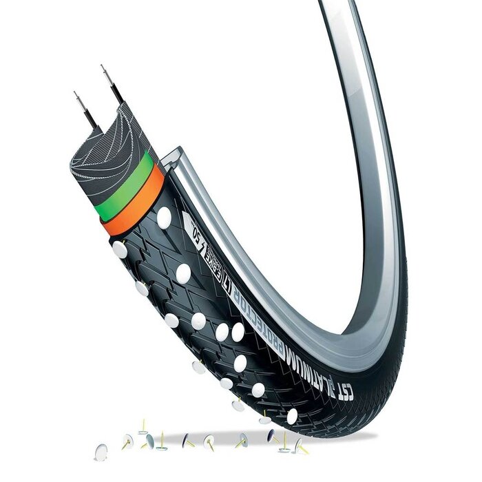 CST Buitenband CST Platinum Protector 28 x 1.50" / 40-622mm - zwart met reflectie