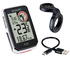 Sigma GPS Fietscomputer Sigma ROX 2.0 GPS met overclamp Butler stuurhouder - wit