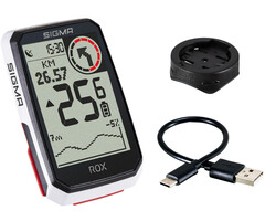 Sigma GPS Fietscomputer Sigma ROX 4.0 GPS met standaard stuurhouder - wit