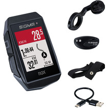 GPS Fietscomputer Sigma ROX 11.1 EVO GPS HR set met korte Butler stuurhouder - zwart