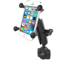 X-grip smartphone stuurmontage RAM Mounts met standaard arm tot ø25,4 mm