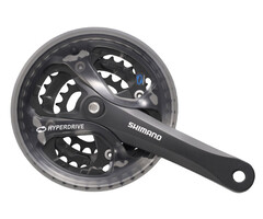 Shimano Crankstel 7/8 speed Shimano Acera FC-M361 - 175/48x38x28T - zwart met kettingscherm