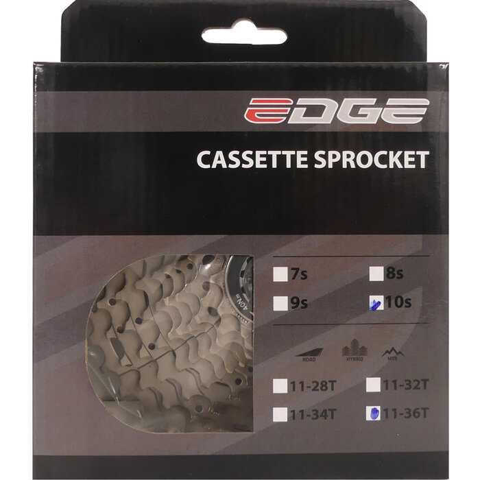 Edge Edge Cassette - 10 speed - CSM6010 - 11-36T - Zilver