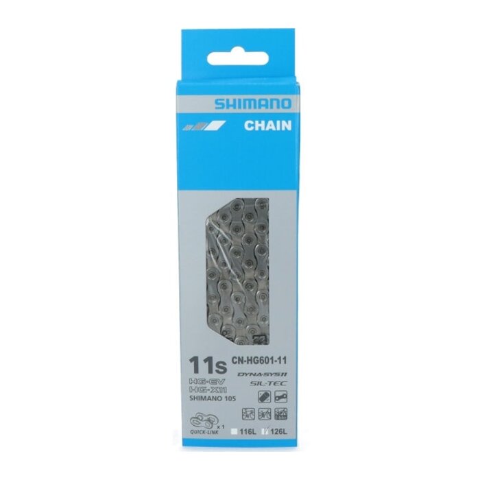 Shimano Ketting 11 speed Shimano HG601 105 Race/MTB/E-bike met quick link - 126 schakels