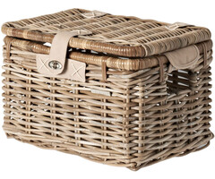 Rotan fietsmand Basil Denton large - nature grey