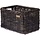 Rotan fietsmand Basil Noir L 31 liter 51 x 37 x 27 cm - zwart