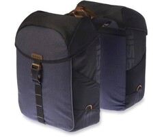 Basil Dubbele fietstas Basil Miles Double Bag 34 liter 34 x 19 x 43 cm - zwart/grijs