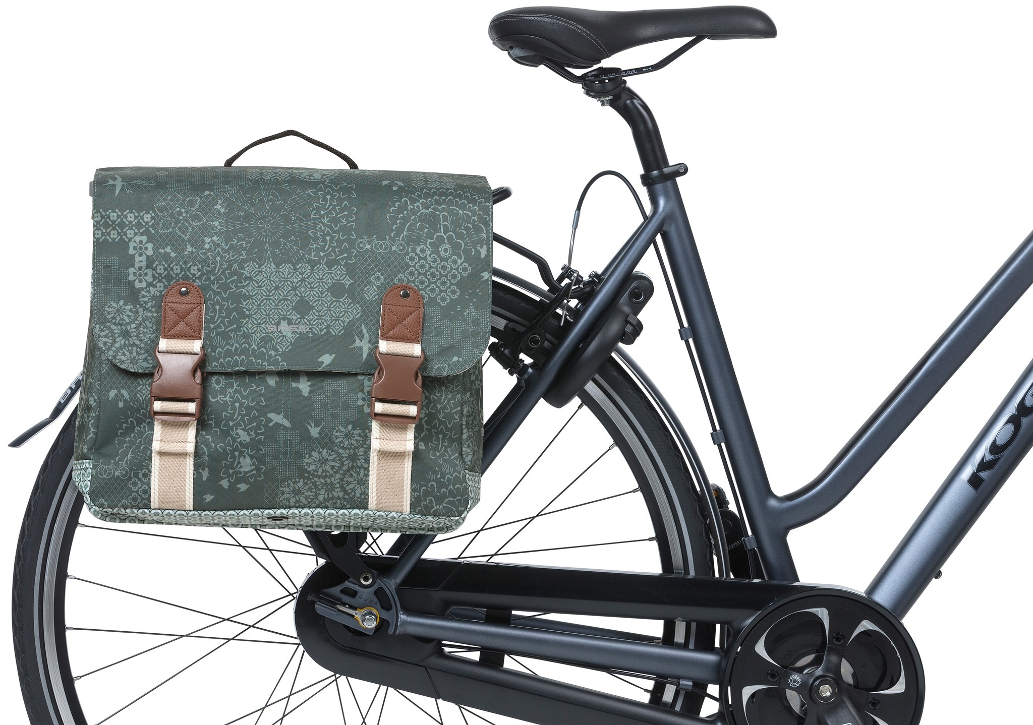 Dubbele Fietstas Basil Boh me MIK 35 Liter 37 X 15 X 37 Cm Groen dubbele-fietstas-basil-boh-me-mik-35-liter-37-x-15-x-37-cm-groen