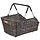 Fietsmand Basil Cento Rattan Look Multi System 49 x 34 x 26 cm - bruin