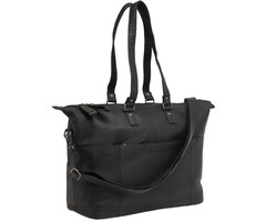 Newlooxs Fietstas New Looxs Verla 34 x 18 x 44cm 21 liter - gemaakt van luxe leer - zwart