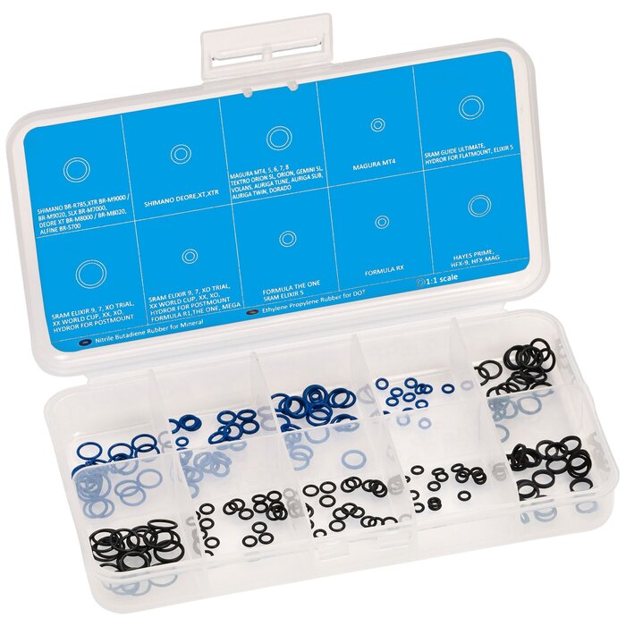 Elvedes Assortimentsdoos o-ringen Elvedes voor hevels en remklauwen (200 stuks)