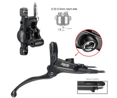 Tektro Hydraulische schijfremset Tektro HD-E715 Dorado met remsensor voor e-bike - rechts met 1800 mm leiding - zwart