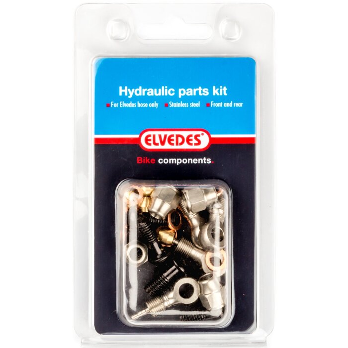 Elvedes Hydraulische onderdelen kit 3 Elvedes banjo + banjo RVS onderdelen Formula Oro / Shimano Elvedes hydraulische leiding (op kaart)