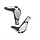 Ergotec Handvatset X-act safety grip zwart/ wit 147mm