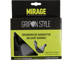 Mirage Handvatpaar Grips in style #65 - L = 134/134 mm met barends - zwart