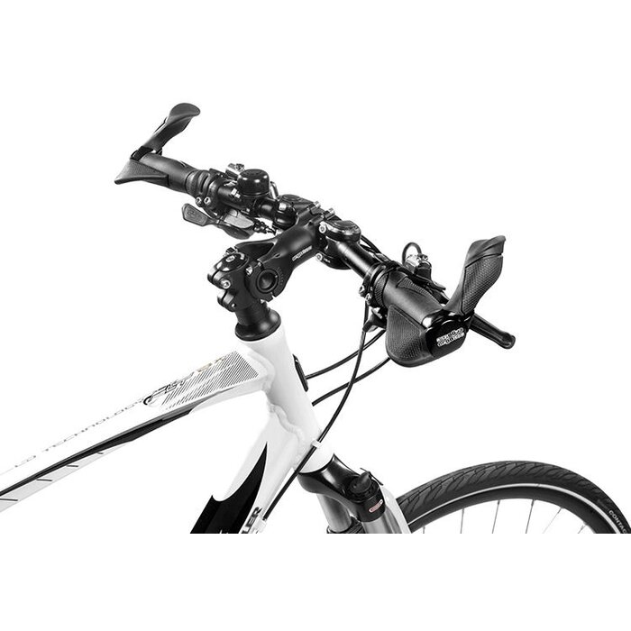 Ergotec Handvatpaar Ergotec MF2 large kraton / aluminium 130+130 mm - zwart