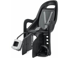 Polisport Kinderzitje achter Groovy Maxi - zwart/donkergrijs - met  framebevestiging (FF)