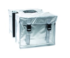 Newlooxs Dubbele fietstas New Looxs Bisonyl 46 liter 39 x 18 x 33 cm (x2) - zilver