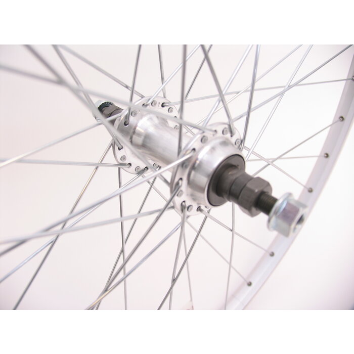 MERKLOOS Achterwiel 28 x 1/4"  ZAC19 Freewheel vast - zilver