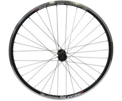 MERKLOOS Voorwiel 26" ATB - ZAC19 velg - Shimano Deore naaf - RVS spaken - zwart