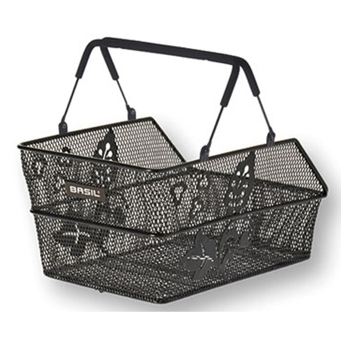 Basil Fietsmand Basil Cento S Flower Multi 36 x 26 x 18 cm - zwart