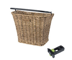 Basil Fietsmand Basil Bremen Rattan Look met KF-stuurpenhouder 27 x 35 x 29 cm - seagrass