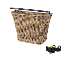 Basil Fietsmand Basil Bremen Rattan Look met KF stuurbochthouder 27 x 35 x 29 cm - seagrass