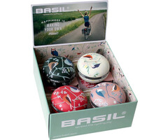 Basil Display met 4 Basil Big Bell Wanderlust fietsbellen