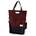 Gerecyclede shopper fietstas Urban Proof 20 liter - bordeaux rood/grijs