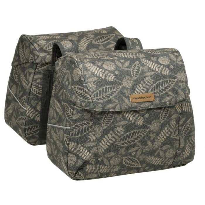 Newlooxs Dubbele fietstas New Looxs Joli Double 37 liter 38 x 18 x 30 cm (2x) - forest anthracite