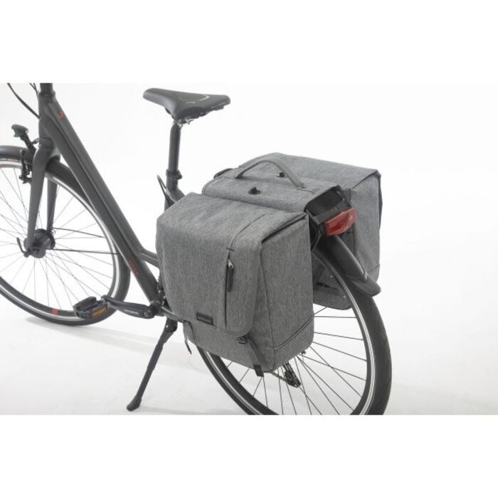 Newlooxs Dubbele fietstas New Looxs Nova Double 32 liter 35 x 35 x 15 cm (2x) - grijs
