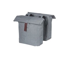 Basil Dubbele fietstas Basil City 28 tot 32 liter 30 x 18 x 49 cm - grey melee