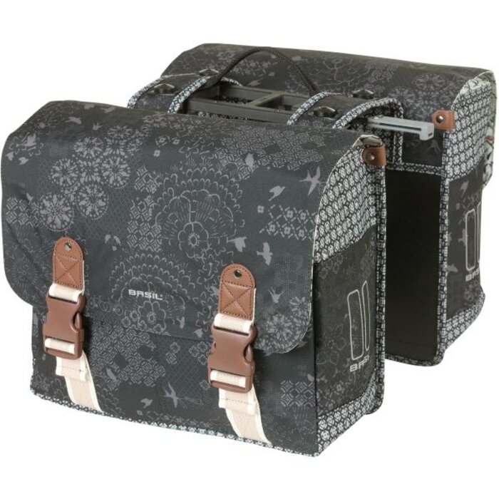 Basil Dubbele fietstas Basil Bohème MIK 35 liter 37 x 15 x 37 cm - charcoal