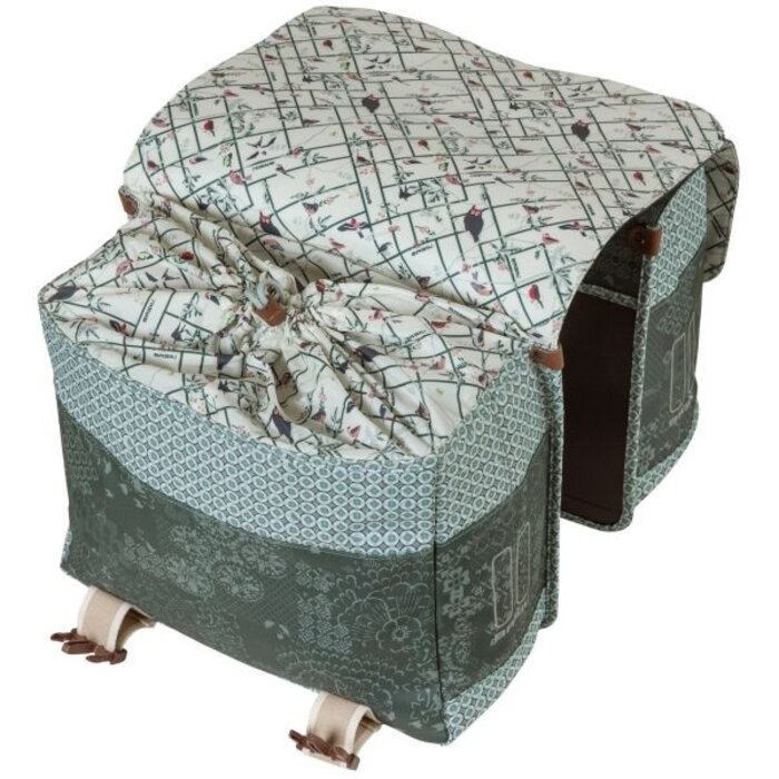 Basil Dubbele fietstas Basil Bohème Carry All 35 liter 37 x 15 x 37 cm - groen