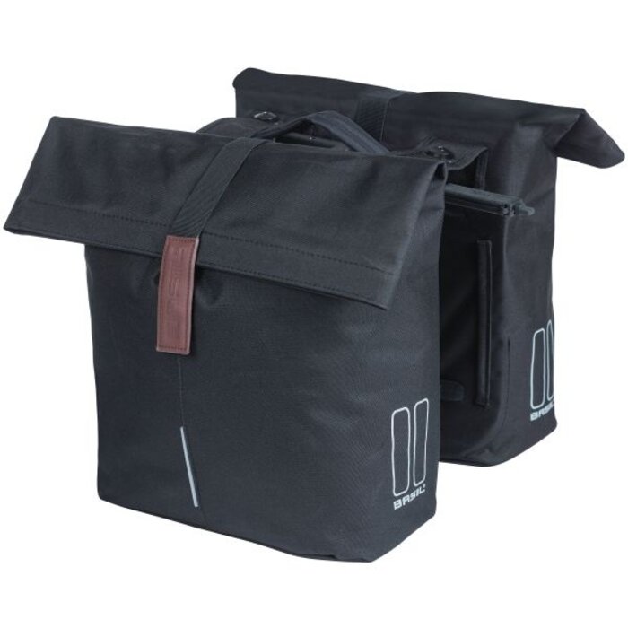 Basil Basil Dubbele fietstas - City - MIK systeem - 28-32 liter - 30 x 18 x 49 cm - Zwart