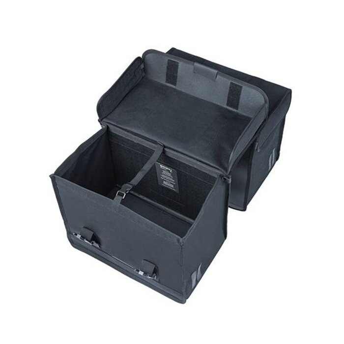 Basil Dubbele fietstas Basil Kavan Eco Classic 58 liter 37 x 24 x 33 cm - zwart