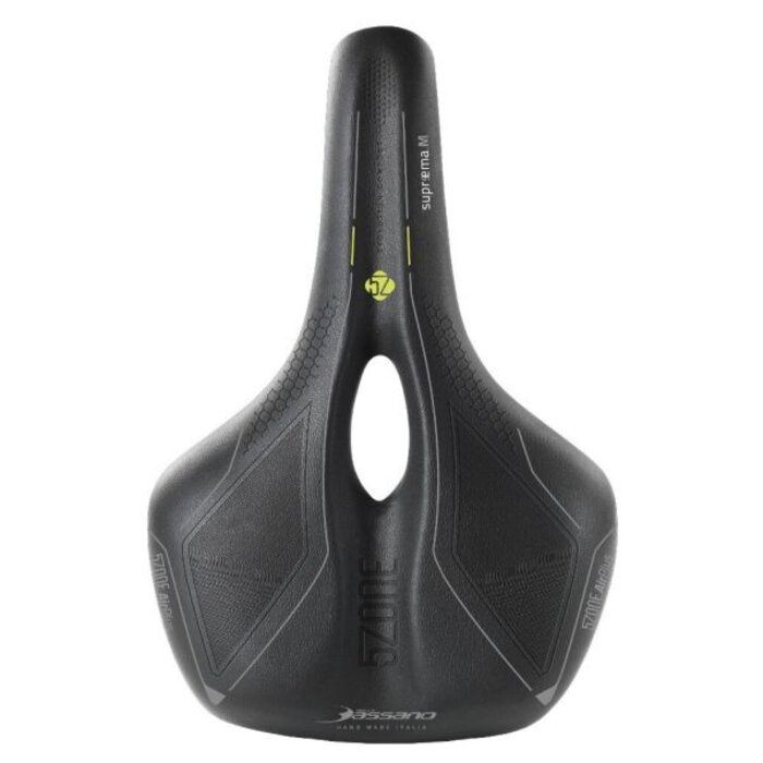 Selle Bassano Fietszadel Selle Bassano Suprema 5zone EL Heren met elastomere demping - zwart