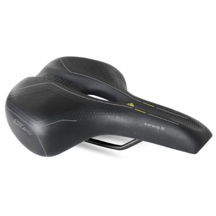 Selle Bassano Fietszadel Selle Bassano Suprema 5zone EL Heren met elastomere demping - zwart