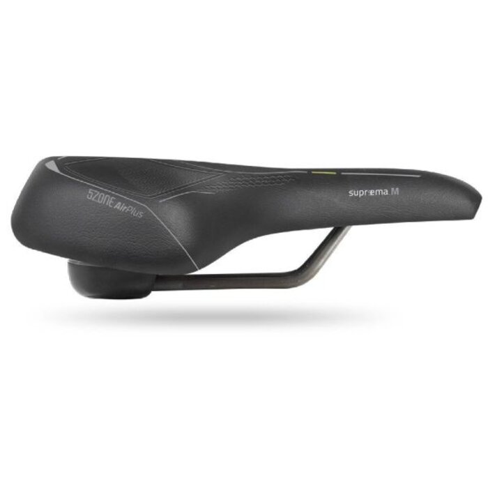 Selle Bassano Fietszadel Selle Bassano Suprema 5zone EL Heren met elastomere demping - zwart