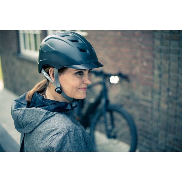 Polisport Fietshelm Polisport e'City L (58-61cm) - mat zwart / mat donkergrijs - NTA 8776 keurmerk (bromfiets & speed pedelec)