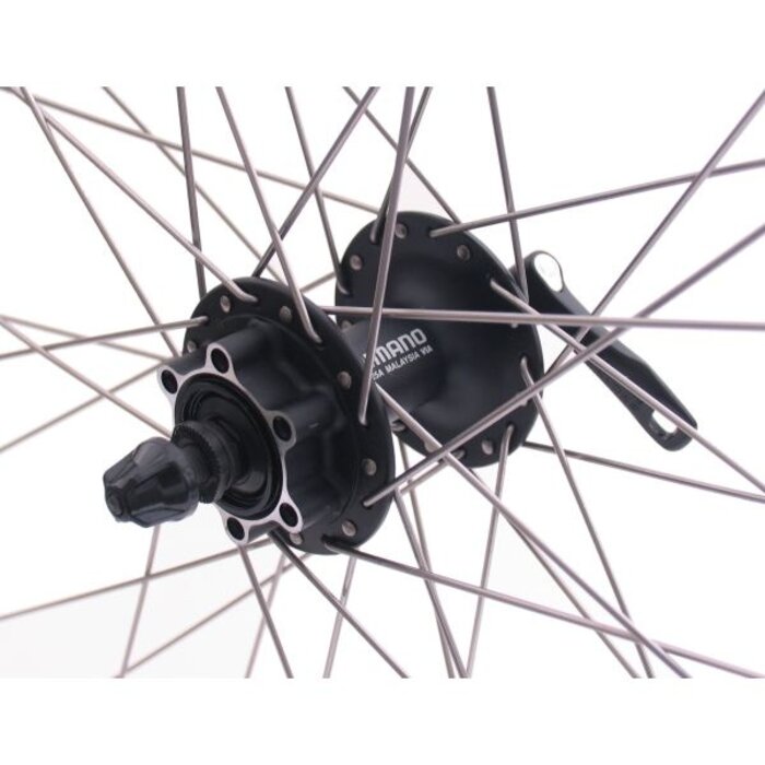 MERKLOOS Voorwiel 26" / 559x19C Ryde Andra 30 velg met Shimano FH-M525 naaf voor 6 bouts remschijf - zwart