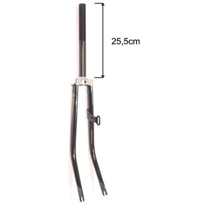 MERKLOOS Voorvork 28" met 1" vorkbuis - dynamohaak - glanzend zwart