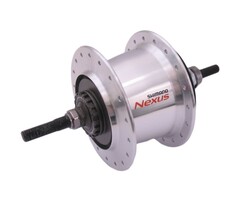 Shimano Versnellingsnaaf 7 speed Shimano Nexus 7 SG-C3001 voor rollerbrakes / velgrem 36 gaats - zilver