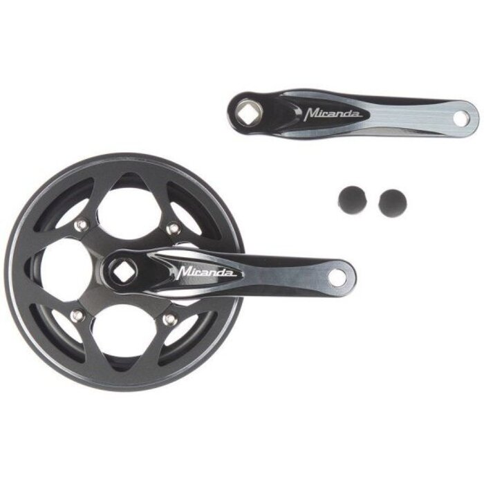 Miranda Crankstel Miranda Alfa 1R+ 44T 3/32  single speed - zwart/zilver